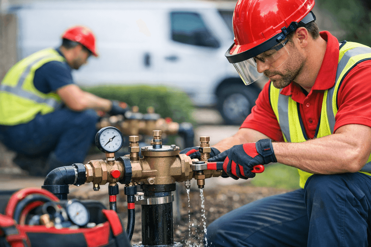 Backflow Prevention service by Escobar Plumbing